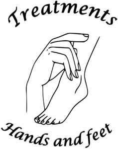 Hand en voet behandelingen met voet en hand afbeelding